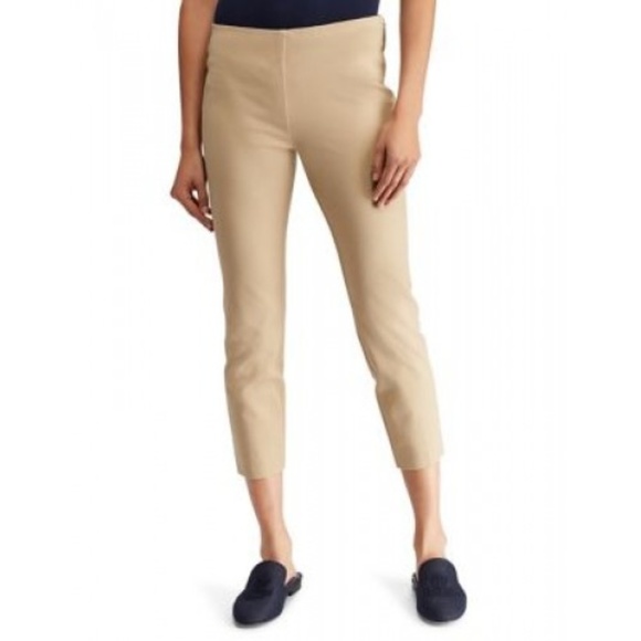 Lauren Ralph Lauren Pants - LAUREN RALPH LAUREN Skinny Cropped Pants Tan 4